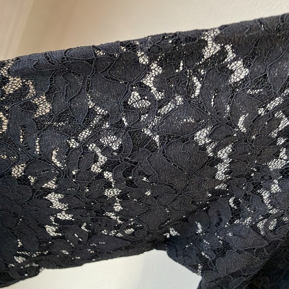 Cable & Gauge black lace wrap, front top - Picture 7 of 11